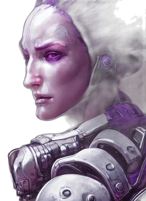 robot, face, cyberpunk, concept art, fantasy art, photorealistic, outer space, pastel transparent PNG cut-out