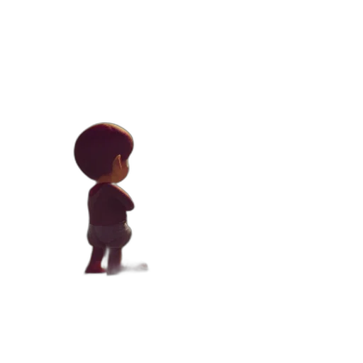 robot, creature, hair, staff, pixel art, 3d render, concept art, cartoon transparent PNG cut-out