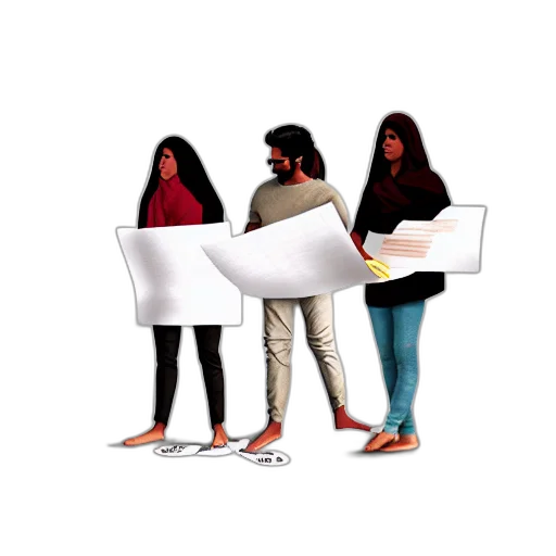 jacket, mask, concept art, 3d render, four, modern, indian, humans transparent PNG cut-out