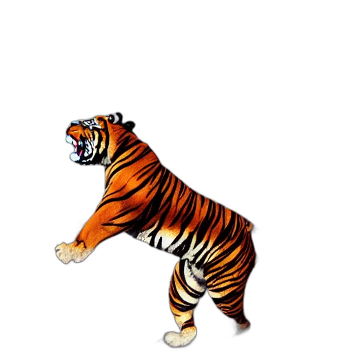 animal, creature, staff, 3d render, concept art, pixel art, photorealistic, tiger transparent PNG cut-out