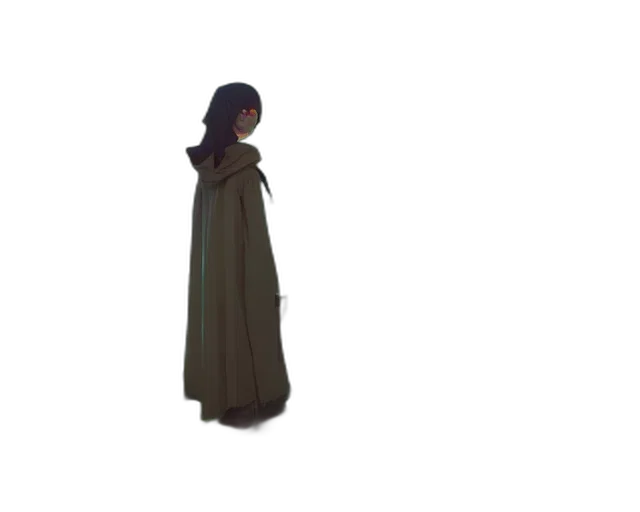 dress, jacket, staff, umbrella, concept art, 3d render, pixel art, fantasy art transparent PNG cut-out