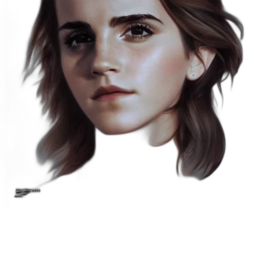 face, crown, hair, creature, concept art, photorealistic, fantasy art, watercolor transparent PNG cut-out