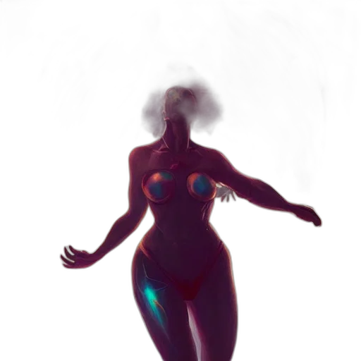 dress, robot, creature, mask, concept art, 3d render, comic book art, fantasy art transparent PNG cut-out