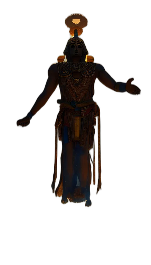 staff, mask, creature, jewelry, concept art, 3d render, fantasy art, pixel art transparent PNG cut-out