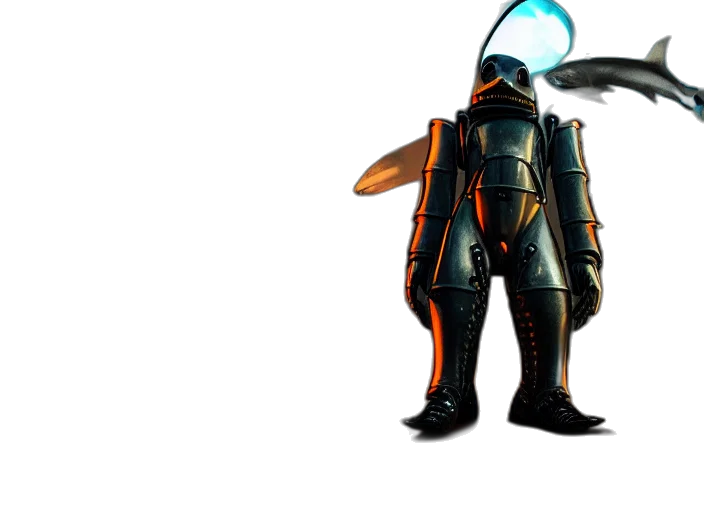 jacket, staff, robot, mask transparent PNG cut-out