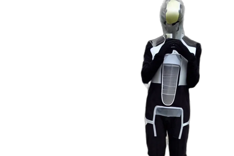 robot, jacket, mask, concept art transparent PNG cut-out