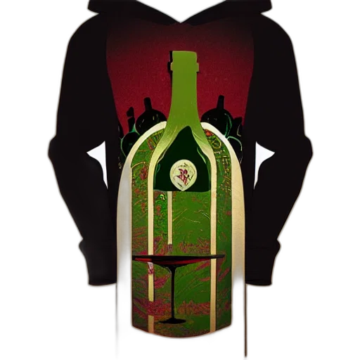 bottle, jacket, concept art, 3d render transparent PNG cut-out