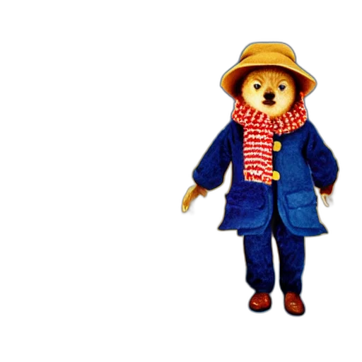 hat, jacket, staff, 3d render transparent PNG cut-out
