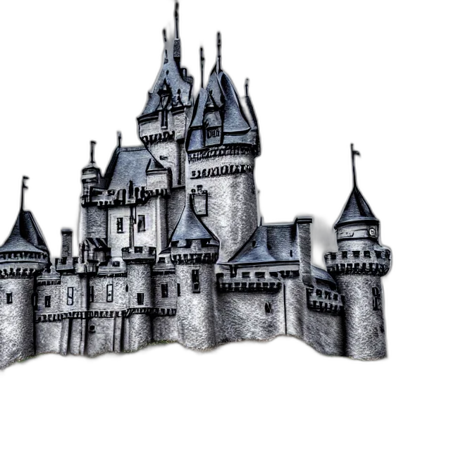 crown, building, 3d render, concept art, fantasy art, photorealistic, castle, highly transparent PNG cut-out