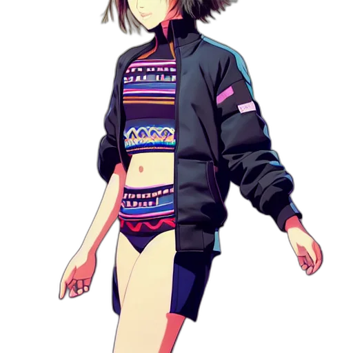 jacket, creature, staff, dress transparent PNG cut-out