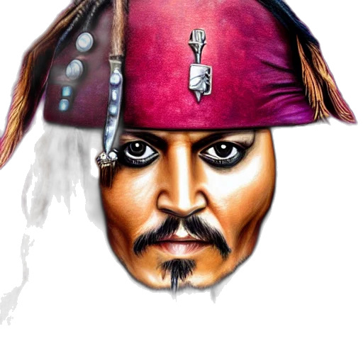face, hat, mask, staff, photorealistic, concept art, fantasy art, watercolor transparent PNG cut-out
