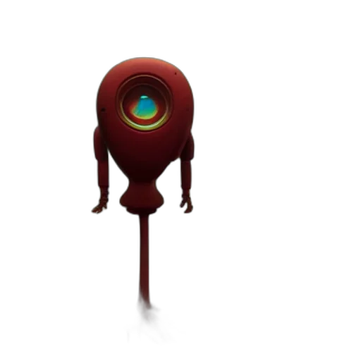 robot, staff, weapon, creature, 3d render, concept art, pixel art, fantasy art transparent PNG cut-out
