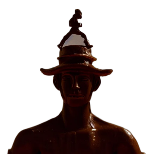 hat, staff, crown, mask, 3d render, photorealistic, concept art, photo transparent PNG cut-out