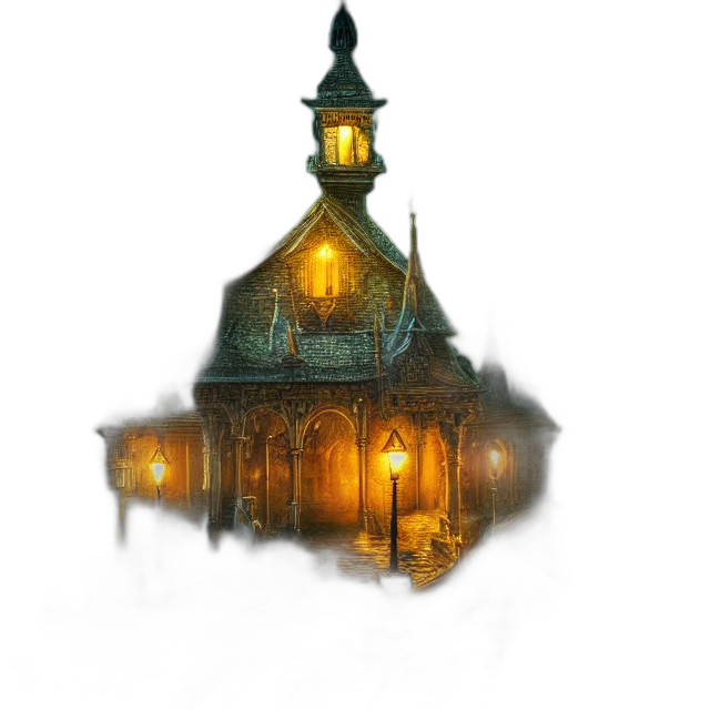 crown, building, hat, staff, concept art, 3d render, watercolor, fantasy art transparent PNG cut-out