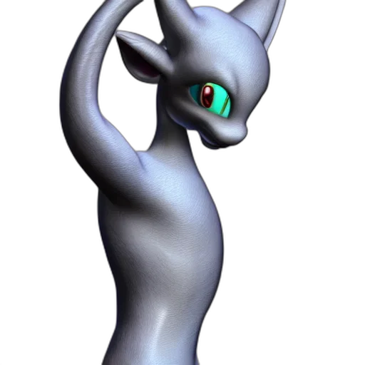 staff, creature, animal, dragon, 3d render, concept art, fantasy art, vaporwave transparent PNG cut-out
