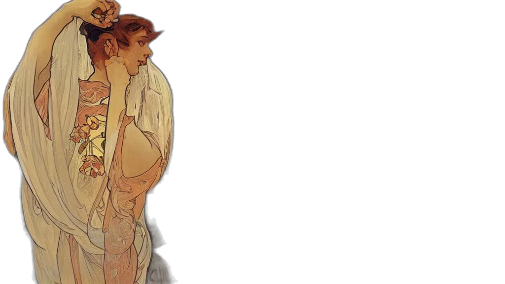 dress, concept art, watercolor, fantasy art transparent PNG cut-out