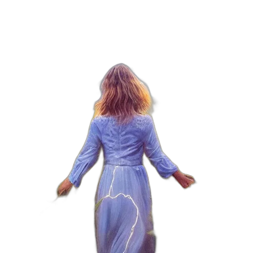dress, jacket, hair, robot, vaporwave, concept art, 3d render, watercolor transparent PNG cut-out