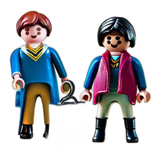 3d render, concept art, epic, professional, harry, potter, playmobil, figure transparent PNG cut-out