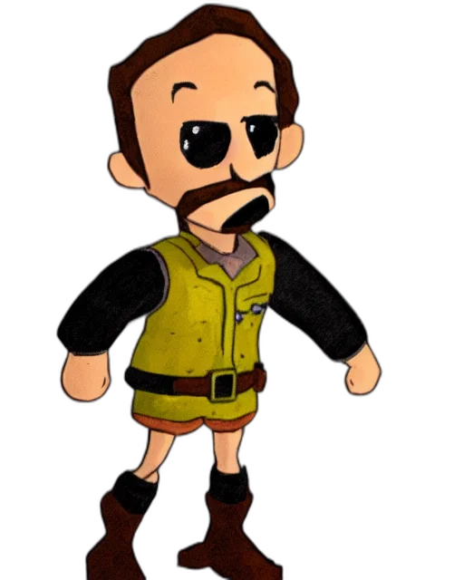 jacket, staff, animal, cartoon transparent PNG cut-out