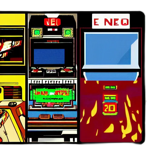concept art, pixel art, comic book art, neon lights transparent PNG cut-out