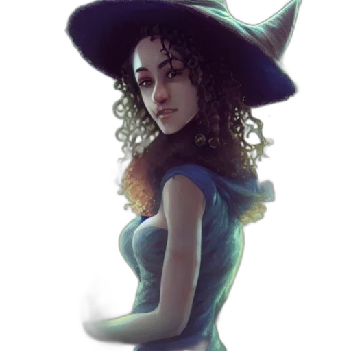hat, dress, staff, crown, fantasy art, concept art, pixel art, photorealistic transparent PNG cut-out