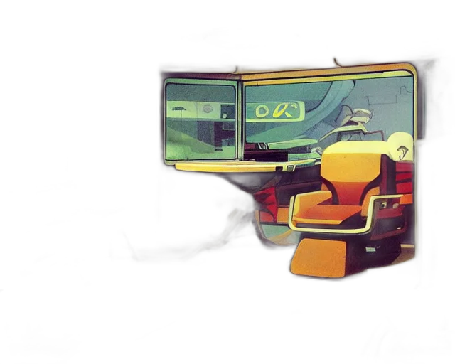 robot, furniture, car, concept art transparent PNG cut-out