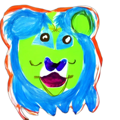 mask, face, creature, animal, watercolor, concept art, cartoon, photorealistic transparent PNG cut-out