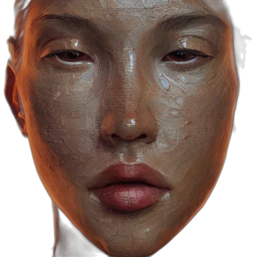 mask, face, robot, creature, photorealistic, 3d render, oil painting, concept art transparent PNG cut-out