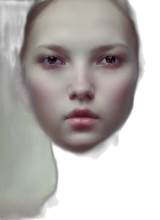 face, robot, mask, creature, photorealistic, oil painting, fantasy art, 3d render transparent PNG cut-out