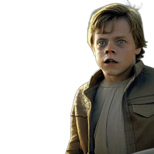 photorealistic, film, still, mark, hamill, kid, new, star transparent PNG cut-out