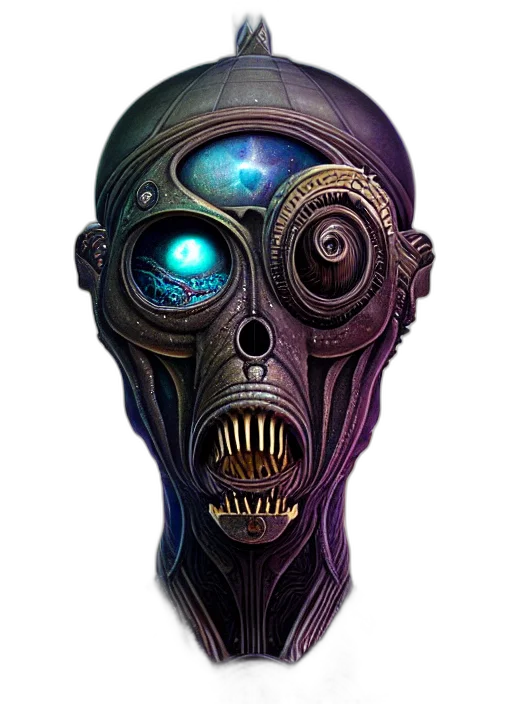 mask, robot, face, creature transparent PNG cut-out