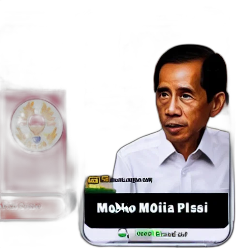 mask, photorealistic, 3d render, jokowi transparent PNG cut-out