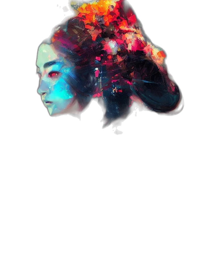 face, mask, crown, hair transparent PNG cut-out