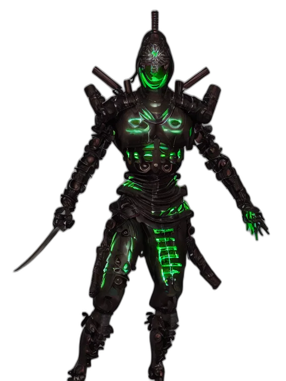 robot, concept art, cyberpunk, 3d render transparent PNG cut-out