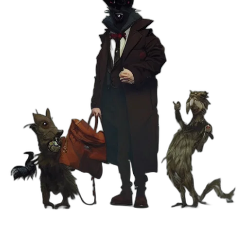 staff, animal, creature, hat transparent PNG cut-out