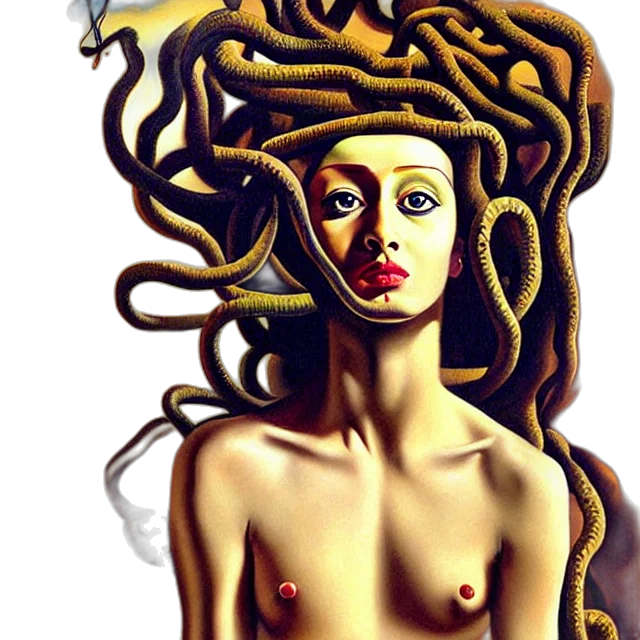 hair, creature, mask, crown, fantasy art, comic book art, cartoon, photorealistic transparent PNG cut-out