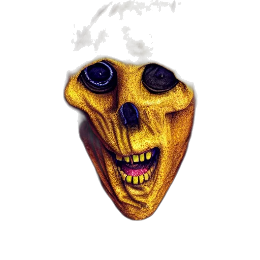 mask, face, creature, staff transparent PNG cut-out