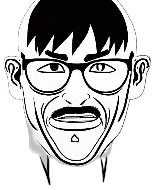 face, staff, mask, cartoon, comic book art, anime, photorealistic, simple transparent PNG cut-out