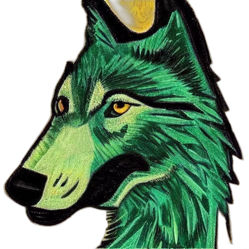 mask, staff, animal, watercolor, fantasy art, cartoon, concept art, green transparent PNG cut-out