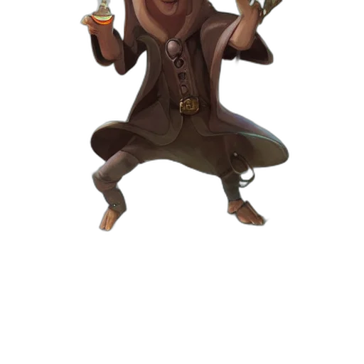 staff, mask, creature, jacket, concept art, fantasy art, 3d render, pixel art transparent PNG cut-out
