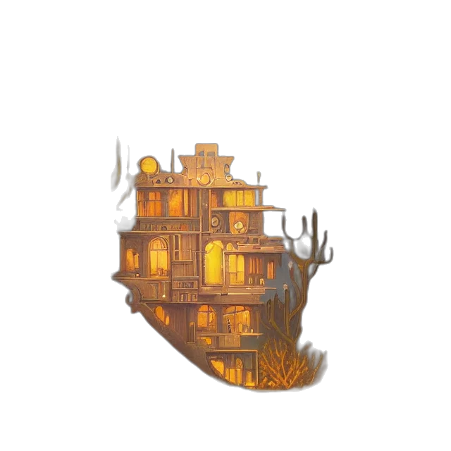 furniture, building, crown, dragon, concept art, fantasy art, pixel art, watercolor transparent PNG cut-out