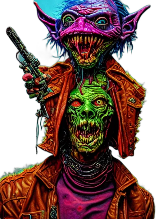 creature, staff, mask, comic book art transparent PNG cut-out