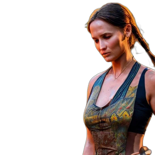dress, lara, croft, wearing transparent PNG cut-out