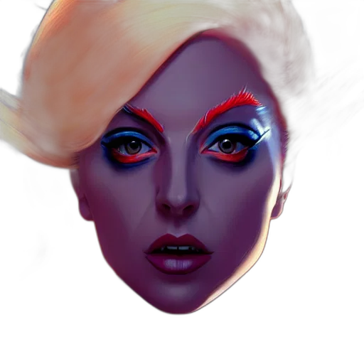 face, mask, hair, crown transparent PNG cut-out