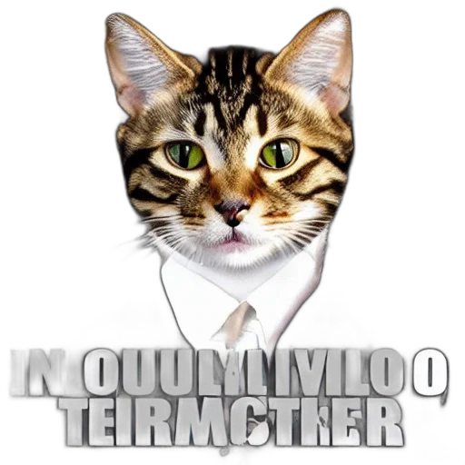 staff, 3d render, viril, feline, rimshot transparent PNG cut-out