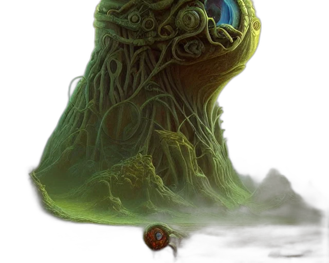 creature, face, tree, mask, concept art, fantasy art, photorealistic, comic book art transparent PNG cut-out