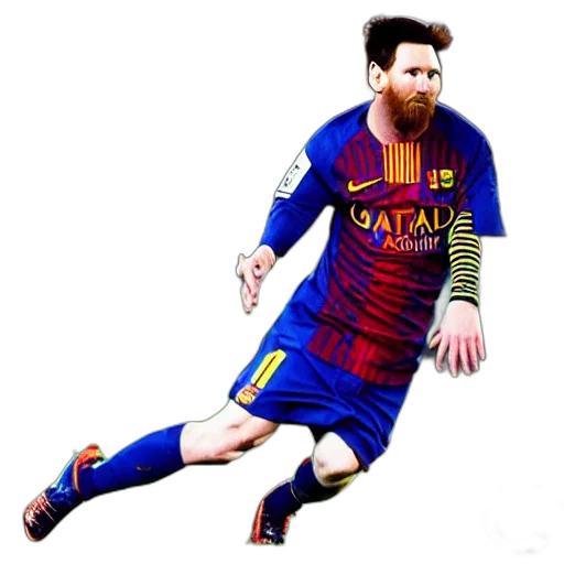 animal, pixel art, photorealistic, concept art, 3d render, lionel, messi, photograph transparent PNG cut-out