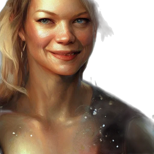 face, photorealistic, fantasy art, comic book art, concept art, outer space, golden, photo transparent PNG cut-out