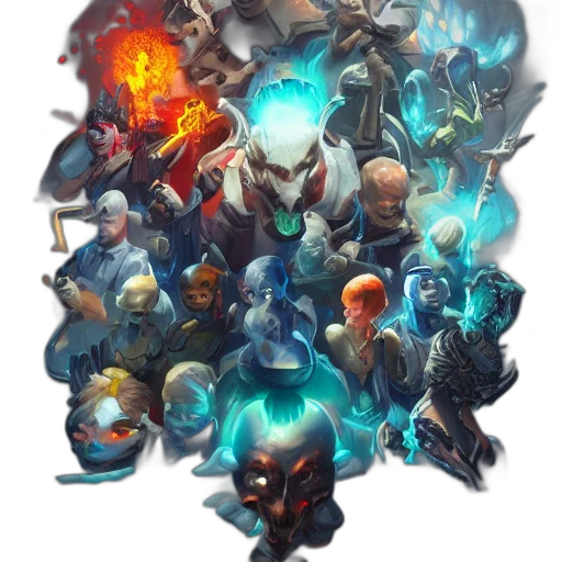 mask, staff, weapon, robot, concept art, fantasy art, pixel art, comic book art transparent PNG cut-out