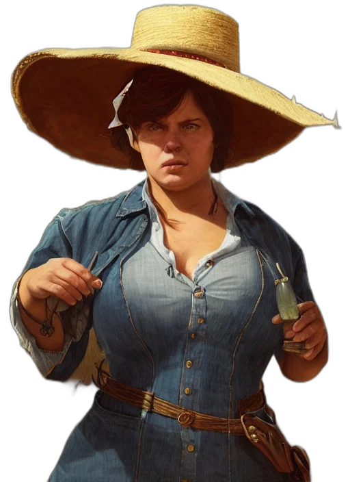 hat, staff, weapon, face, photorealistic, concept art, oil painting, fantasy art transparent PNG cut-out